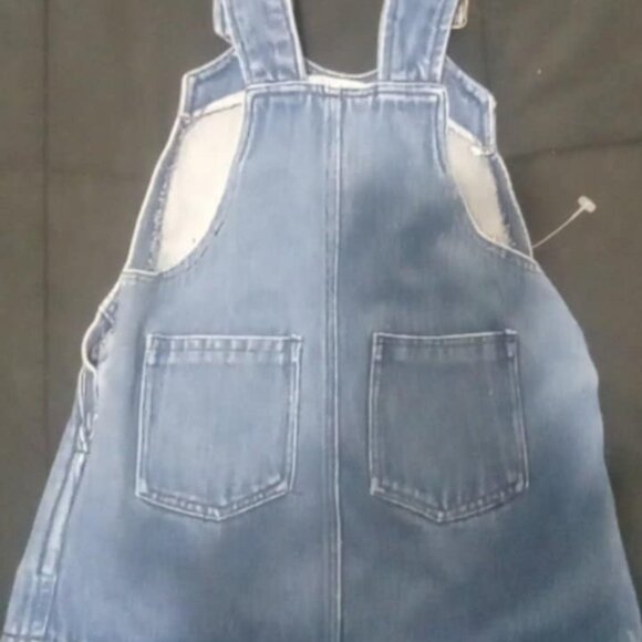 Vintage 80s-90s 100%cotton denim Overall dress toddlers size 3 - Picture 4 of 5